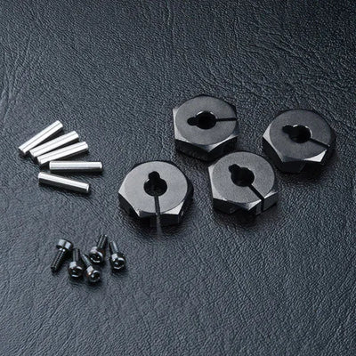 Aluminium Hexagons 4mm Black - MST