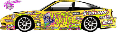 Sticker - complete decoration - Hypno Skull - BlackDrift