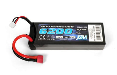 Battery LiPo 2S 7.4V 6200 mAh 50C - T2M