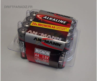 Box of 20 alkaline batteries AA 1,5V - LR6 - ANSMANN