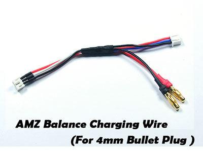 Charging cables lipo mini drift [prise pk 4 mm] - Atomic Rc