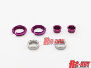 +0mm Pro Gress Violet bearing shock absorber cups - World pro
