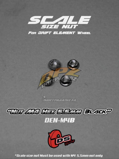 Wheel nuts 5.5mm Black - Ds Racing