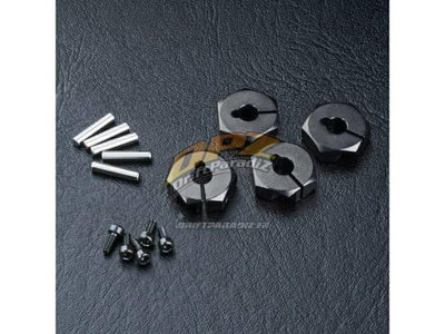 Aluminium Hexagons 4mm Black - MST