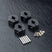 Aluminium Hexagons 6mm Black - MST