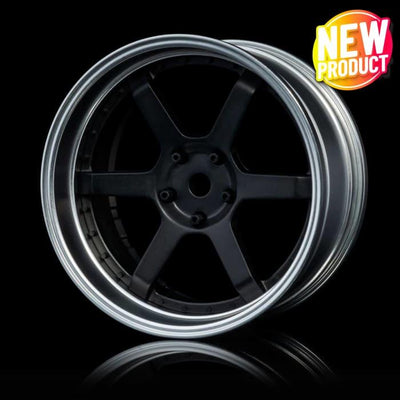 106 matte chrome/black chrome adjustable offset wheels - MST