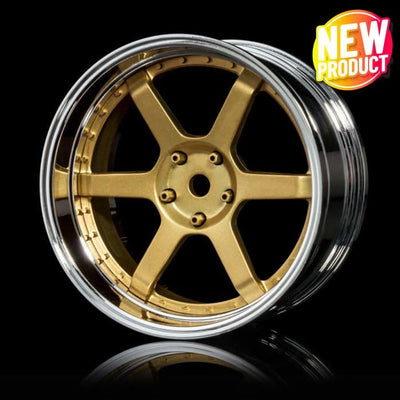 106 Chrome/Gold adjustable offset wheels - MST