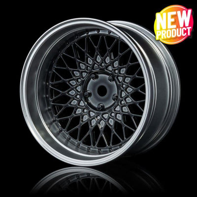 501 matte chrome/black chrome adjustable offset wheels - MST