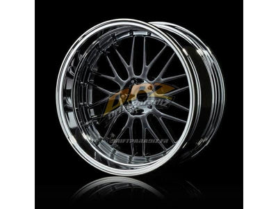 LM Offset adjustable wheels, black/chrome - MST