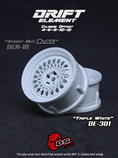 Drift Element Mesh adjustable rims White - DS racing