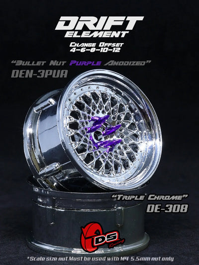 Drift Element Mesh Chrome adjustable rims - DS racing