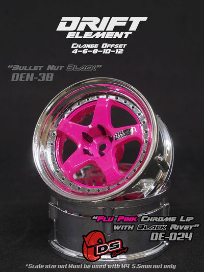 Drift Elements adjustable rims Pink/Chrome/black - DS Racing