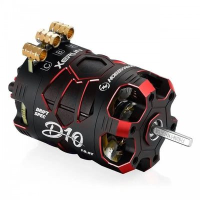 Moteur drift Xerun D10 Brushless - 10.5T - Noir/Rouge - HOBBYWING