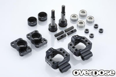 Black - Adjustable aluminum rear spindles for OD/YOKOMO/REVED - OVERDOSE