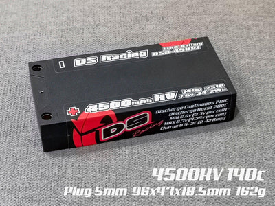 HV LiPo 4500mah short battery pack and bag - 140C - DS RACING