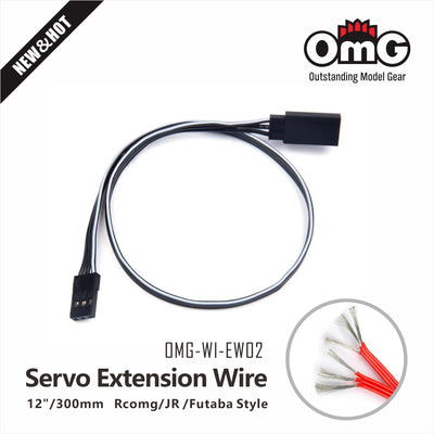 JR Servo/ESC plug extension - Black - OMG