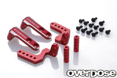Aluminum rear body mounts for GALM - Red - OVERDOSE