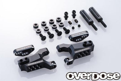 Type-3 aluminum adjustable front wishbones for OD - Black - OVERDOSE