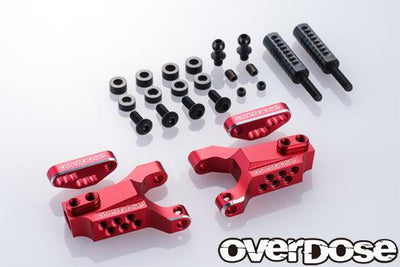 Type-3 aluminum adjustable front wishbones for OD - Red - OVERDOSE