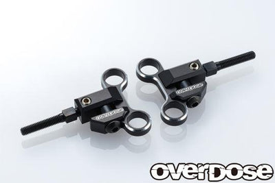 Type 2 adjustable aluminum front upper wishbones (for OD / black) - OVERDOSE
