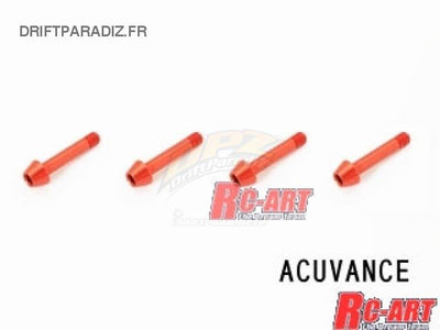 Red Duralium screws for acuvance - L13mm - World Pro